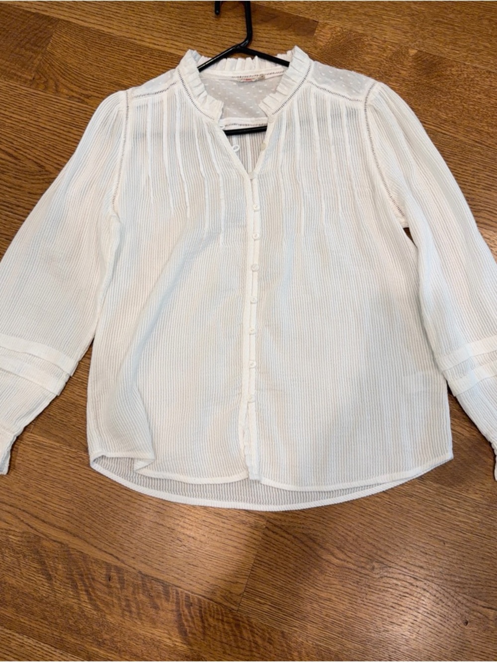 Faherty Willa Blouse Top White Women’s Size L